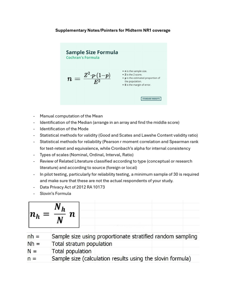 Supplementary Notes | PDF