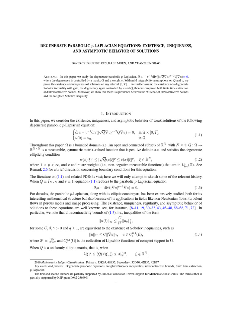 2405.13849v2 LAPLACIAN EQUATIONS | PDF | Mathematical Physics | Mathematics