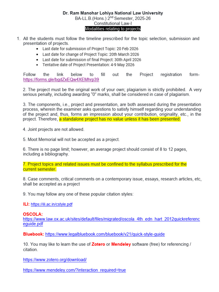 Project Modalities | PDF