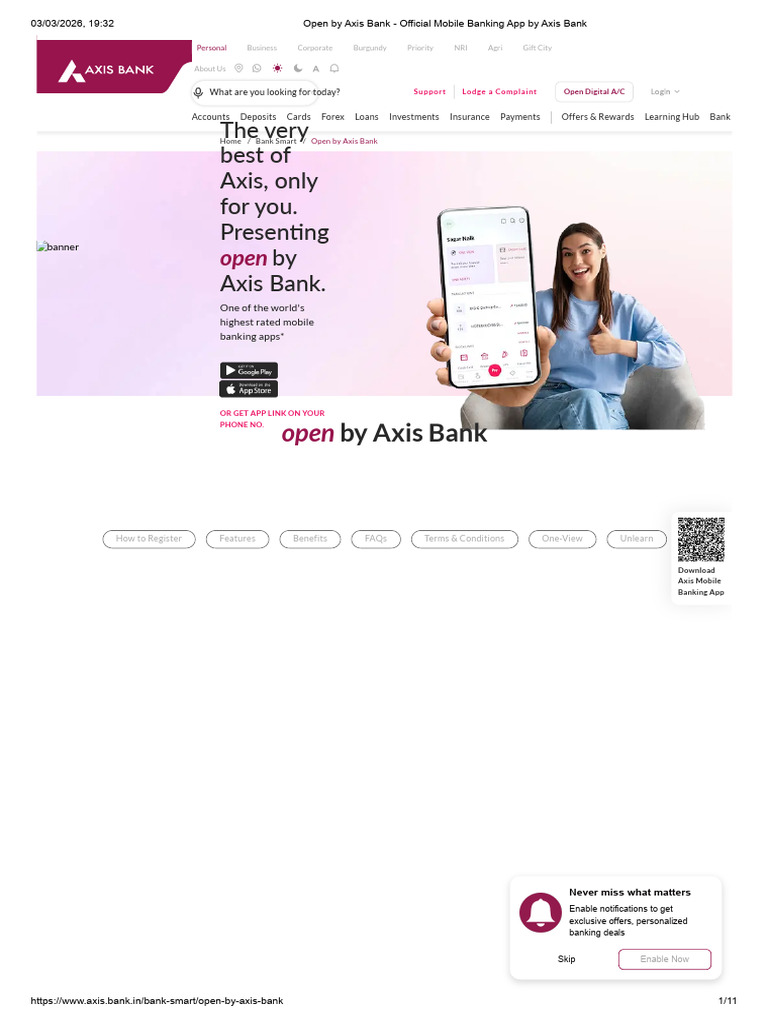 Open by Axis Bank - Official Mobile Banking App by Axis Bank | PDF ...