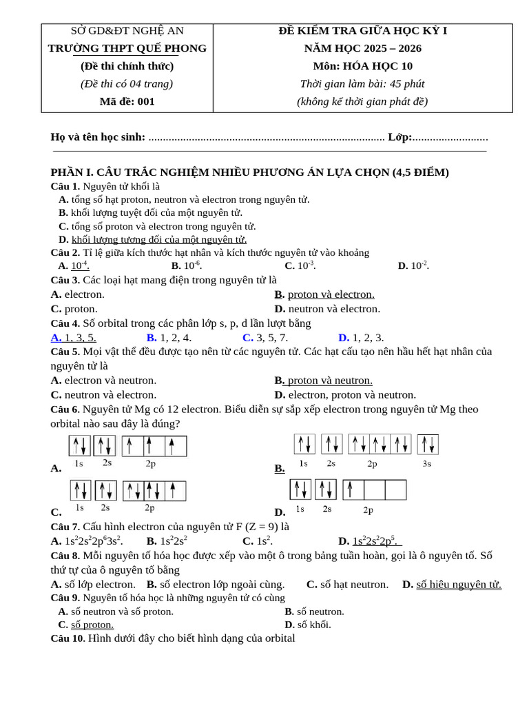 H10 KT GK1 (Đa) | PDF