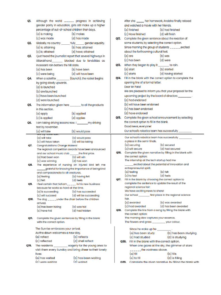 Grammar Qs | PDF
