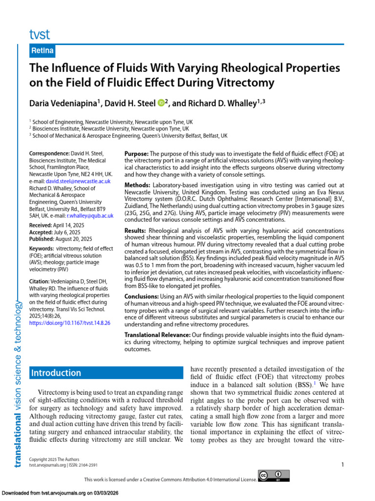 The Influence of Fluids With Varying Rheological Properties On The ...