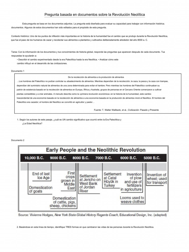 Neolithic Revolution Dbq (2) | PDF | Agricultura | Neolítico