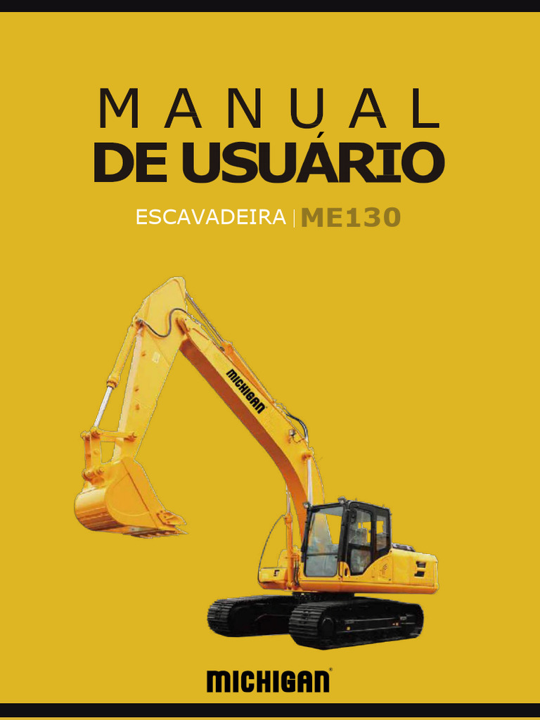 Manual de Usuario - ME130 Escavadeira Hidráulica | PDF ...