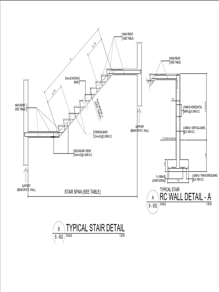 Plate 03 - Stair Details | PDF | Structural Engineering