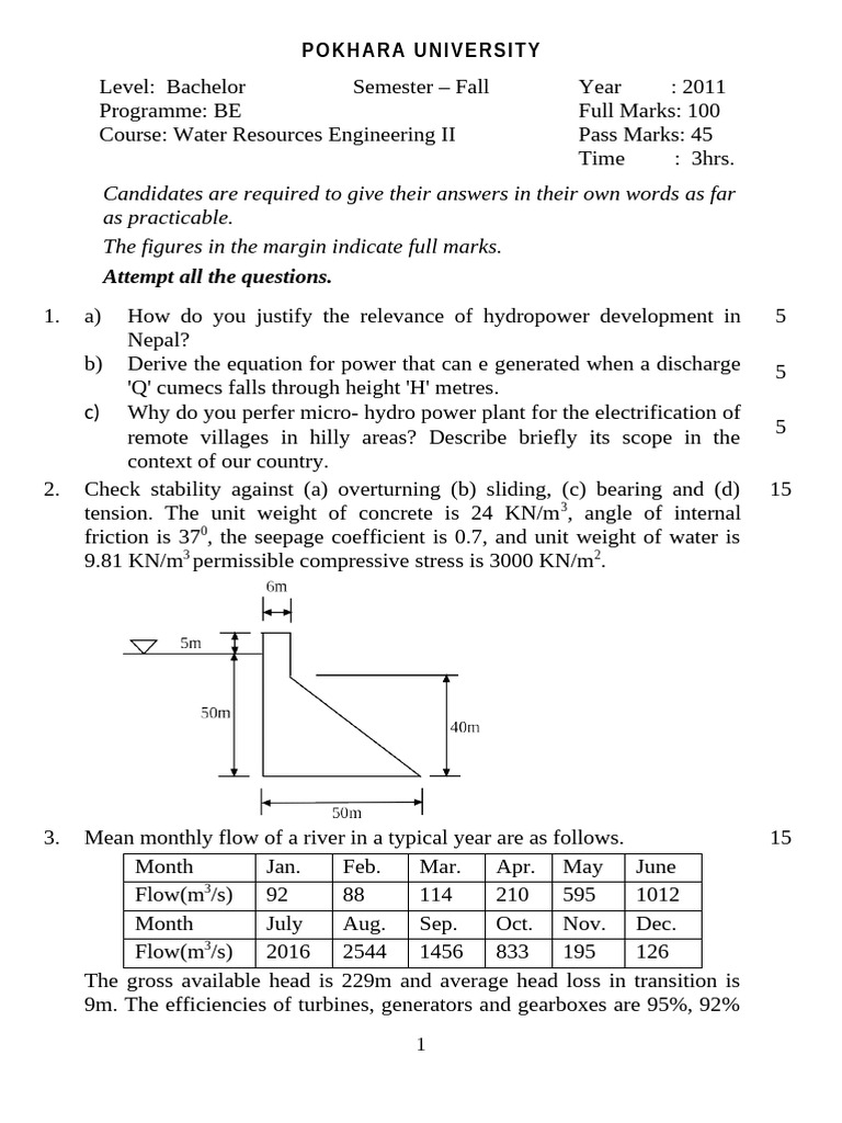 Water Resources Engineering II | PDF | Spillway | Hydroelectricity