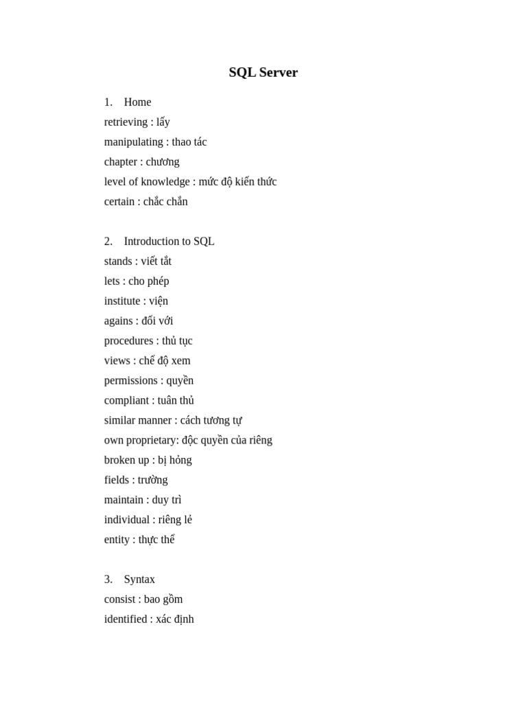 SQL Server | PDF