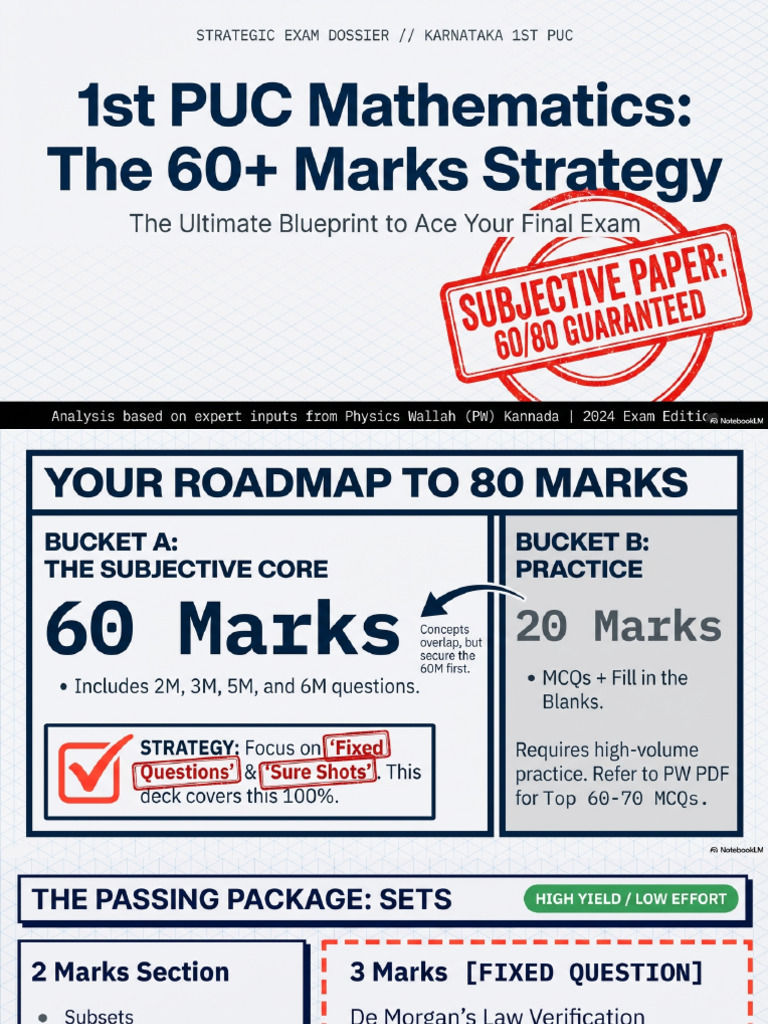 60 Plus Math Exam Blueprint | PDF