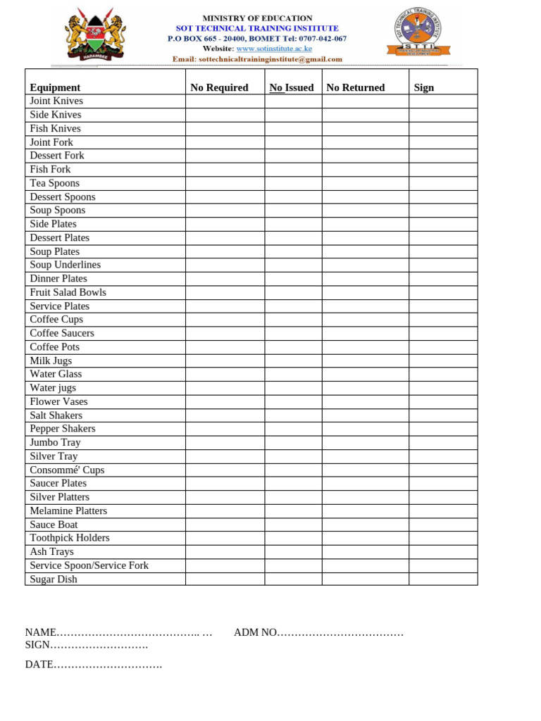 Equipment | PDF