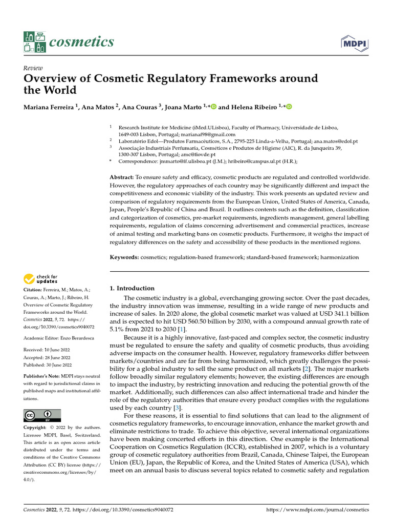 Cosmetics 09 00072 v2 | PDF | Cosmetics | Sunscreen