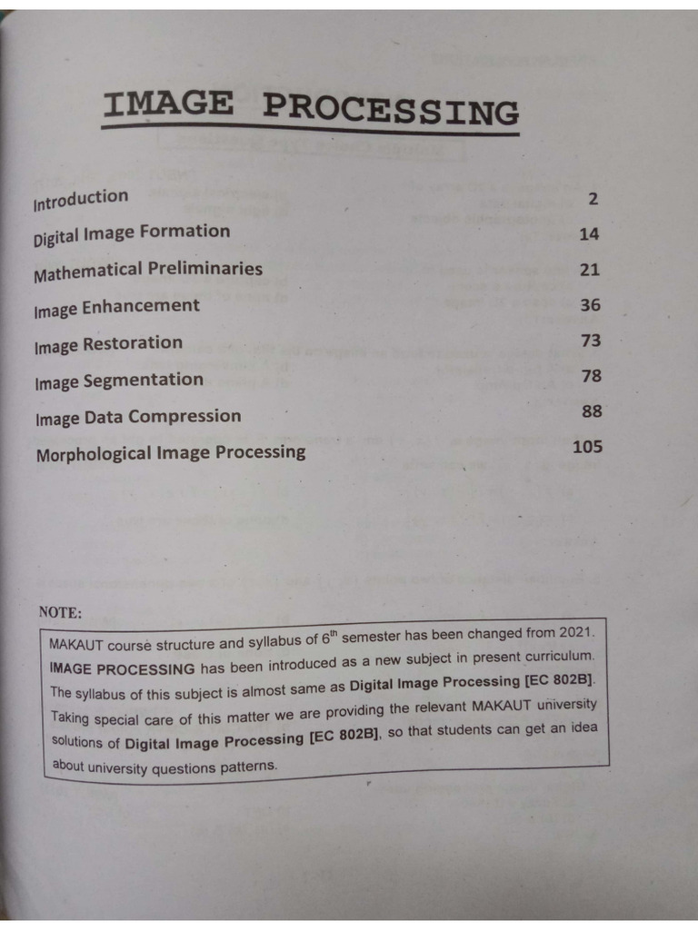 Image Processing Organizer 2023 | PDF
