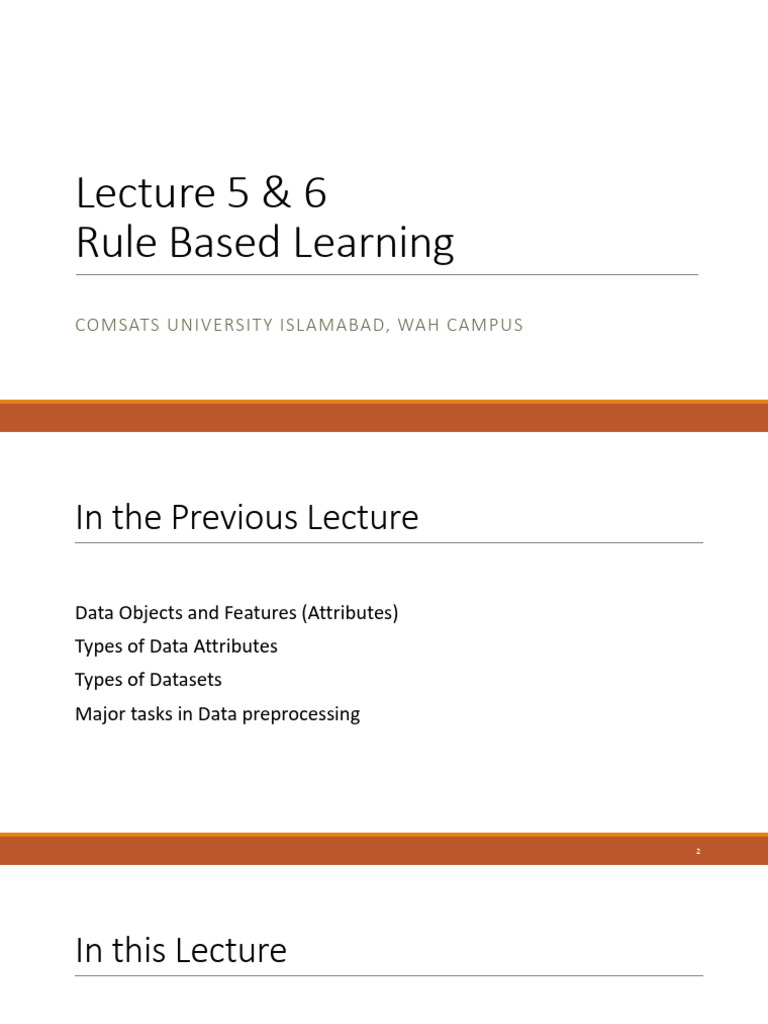 Lecture 03 Rule Based Learning | PDF | Data | Information Retrieval