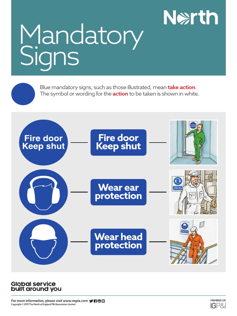 Mandatory Signs Poster 1753277490 | PDF