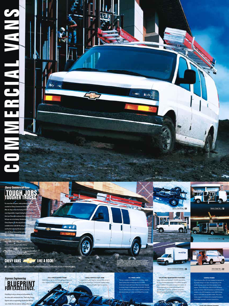2003 Chevrolet Commercial Vans | PDF | Steering | Horsepower