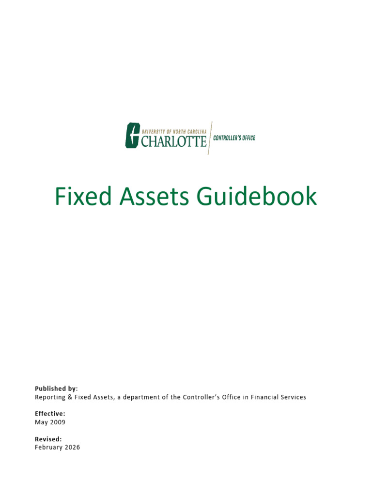 Fixed Assets Guidebook PDF | PDF | Depreciation | Fixed Asset