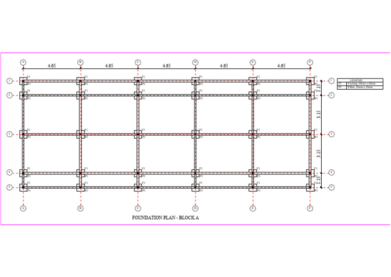 3.foundation Plan - Block A | PDF