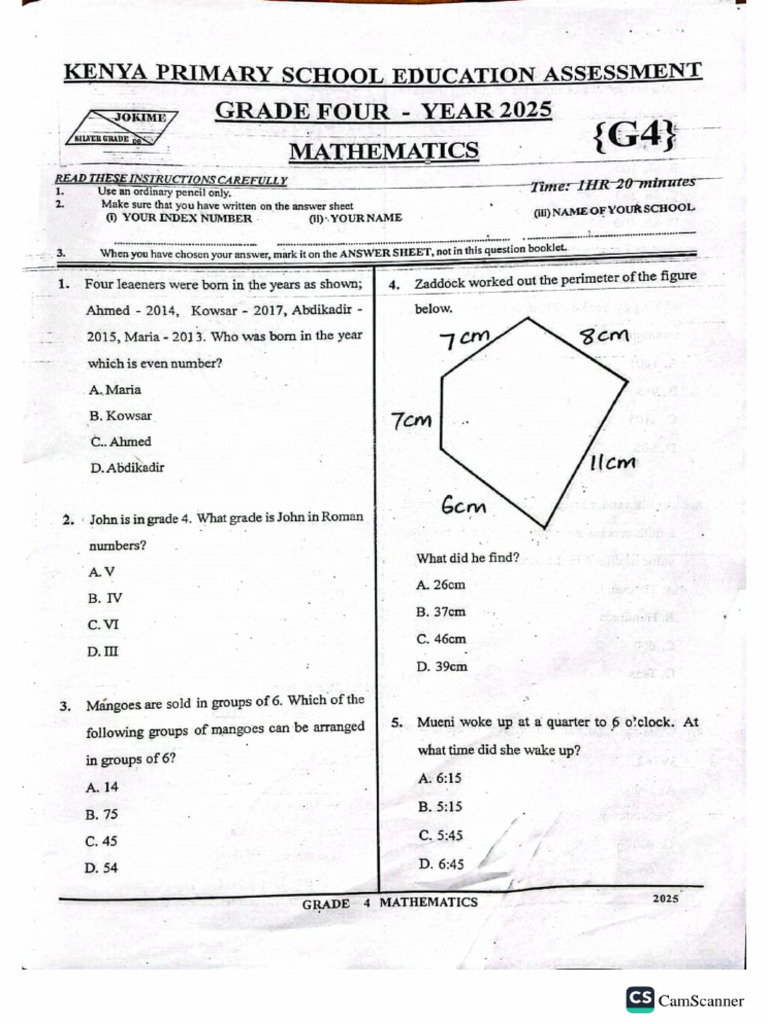 G.4 Mathematics | PDF