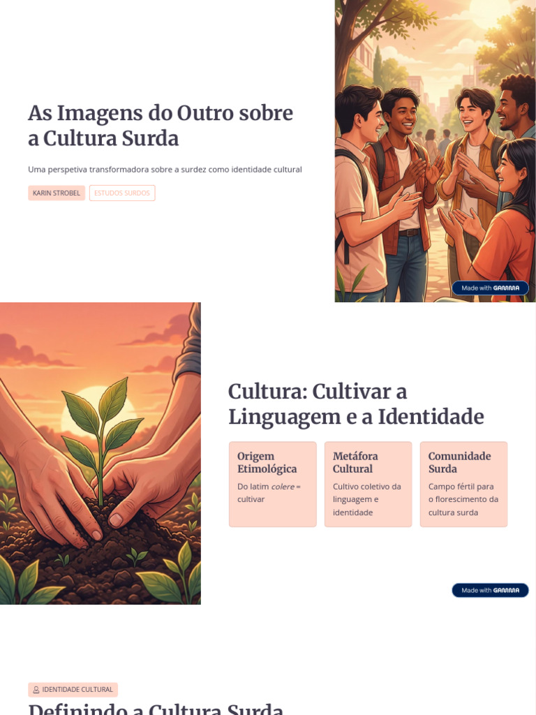 A Cultura e Os Artefatos Culturais Da Comunidade Surda | PDF | Surdez ...