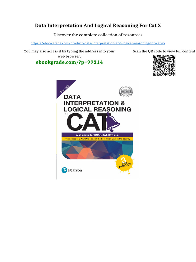 Data Interpretation and Logical Reasoning For CAT X All Chapters ...