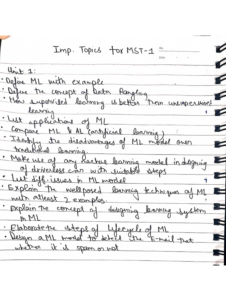 Imp Questions ML | PDF