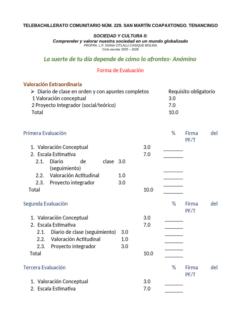 Soc Cul 2 Forma Eval C25 | PDF