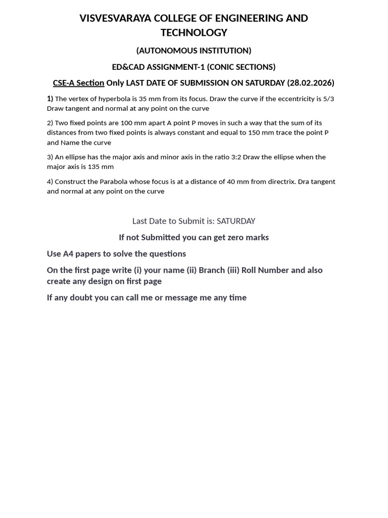 CSE a Assignment 1 2025 2026 | PDF