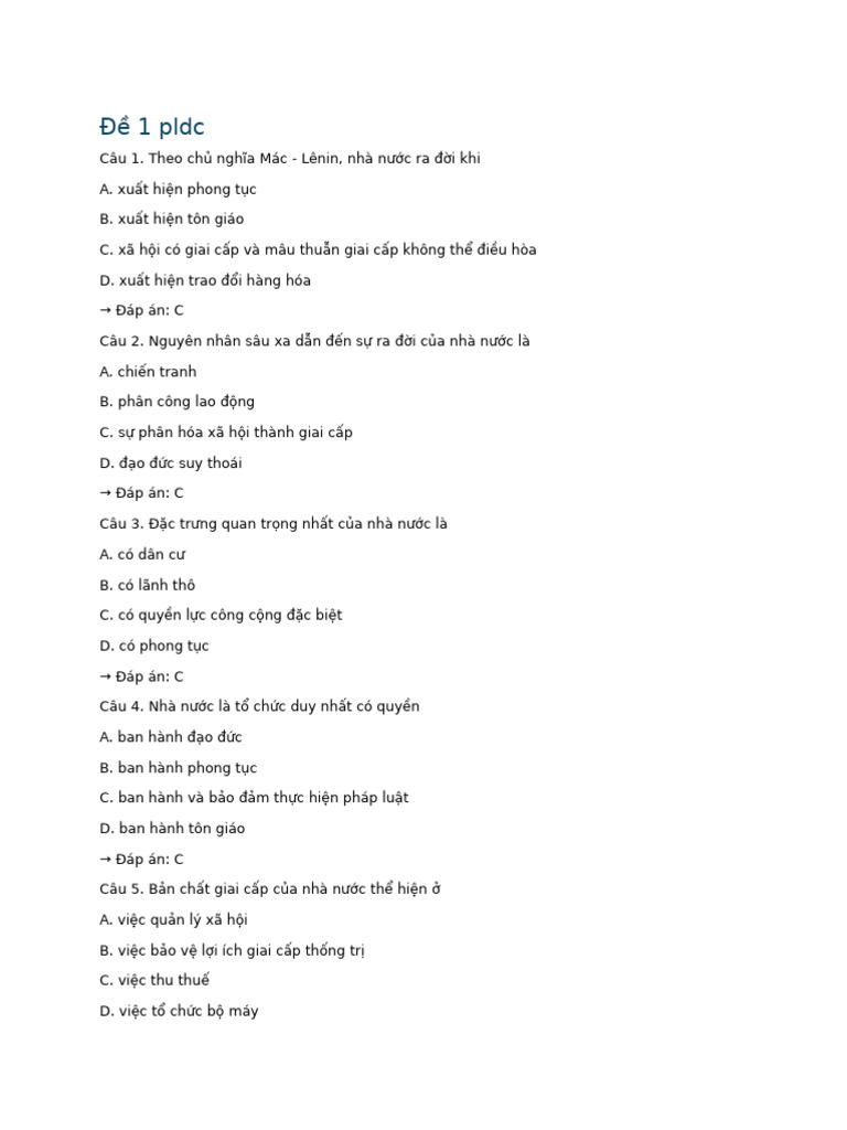 Đề 1 pldc | PDF