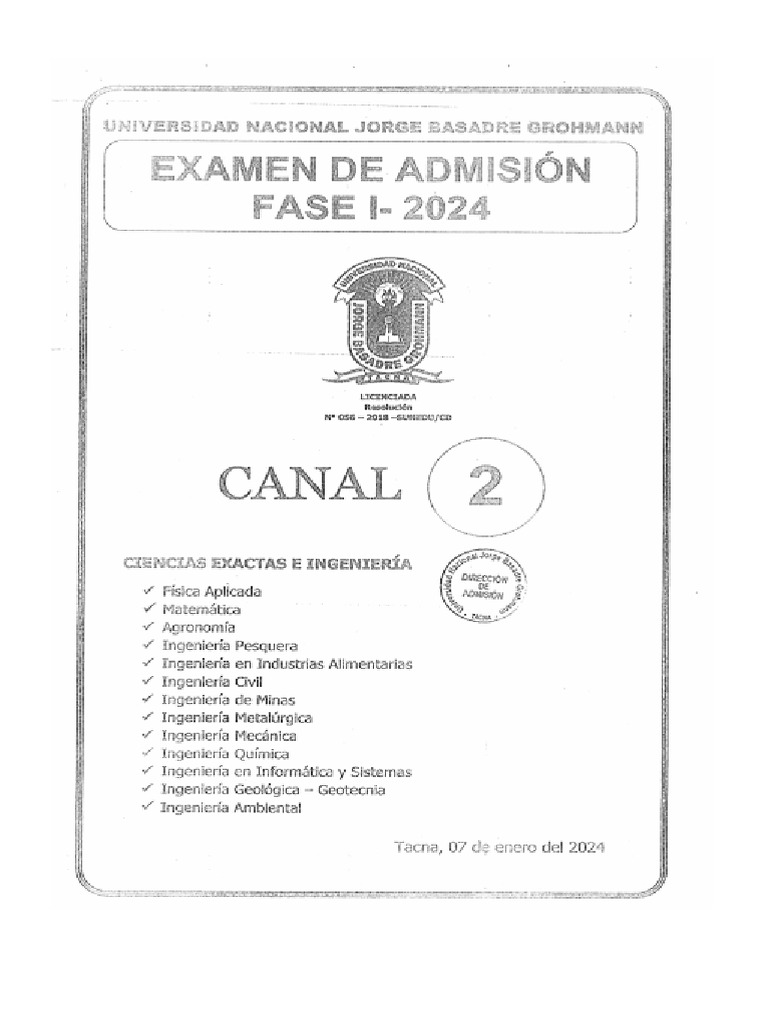 Fase 1 2024 Canal 2 Fbeltiocepu | PDF