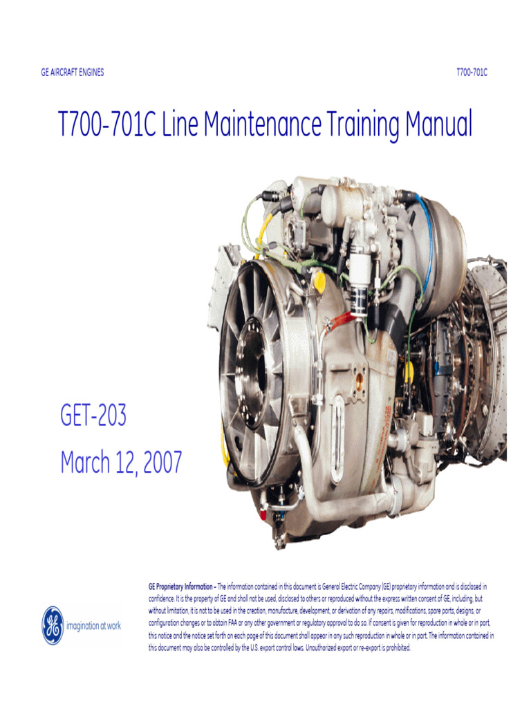 T700-701C Line Maintenance Training Manual | PDF | Turbine | Mechanical ...