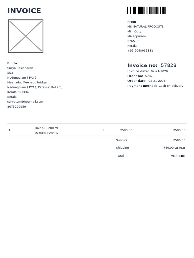 Invoice 57828 | PDF