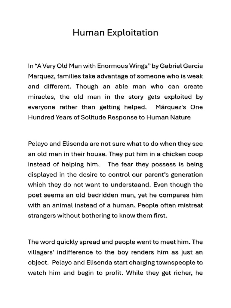 Human Exploitation | PDF