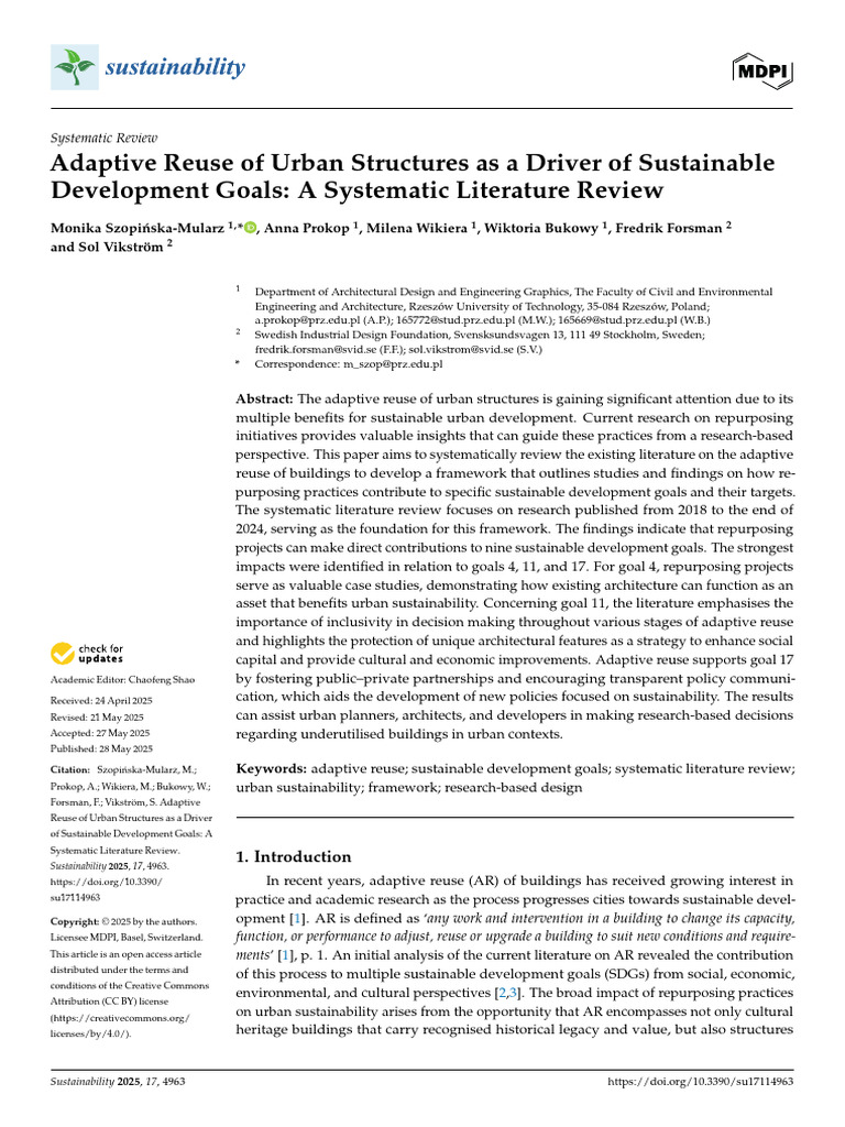 Sustainability 17 04963 v2 | PDF | Systematic Review | Sustainability