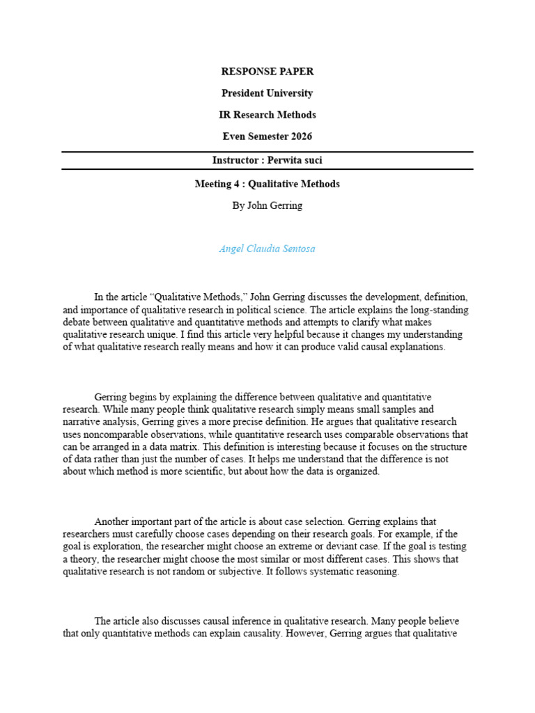 Angel Claudia Sentosa - 016202505032 2 | PDF | Qualitative Research ...