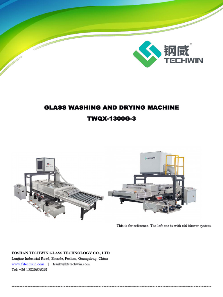Techwin Specification For G Washer - 1300G-3 | PDF | Washing Machine ...
