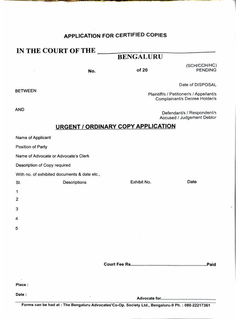 Copy Application | PDF