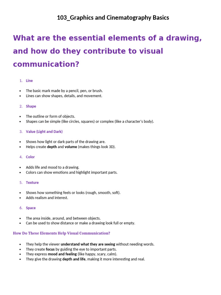Solved Question Paper - 103 - Graphics and Cinematography Basics | PDF ...