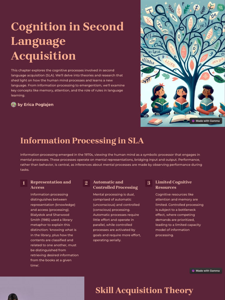 Cognition in Second Language Acquisition | PDF | Cognition | Memory