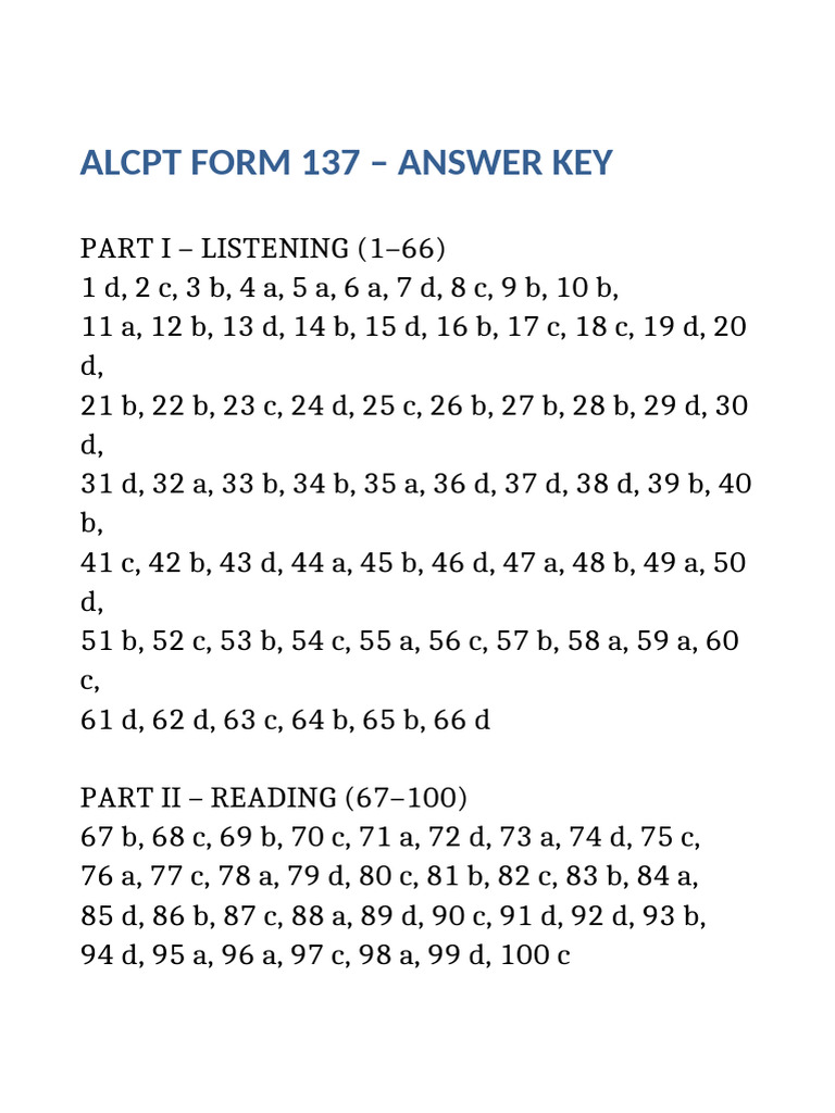 ALCPT 137 A6 Tahak | PDF