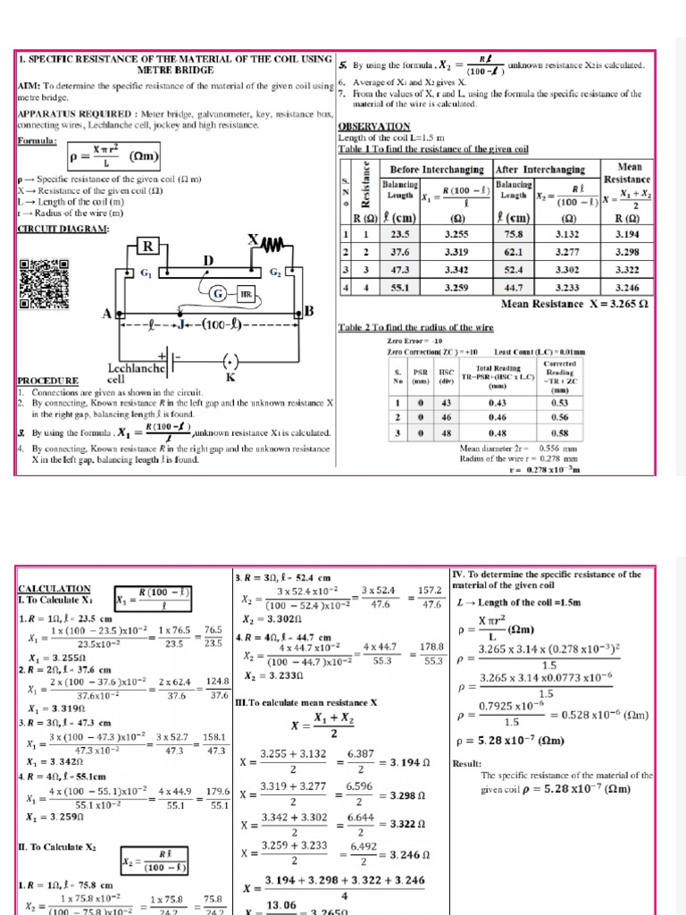 XII Phy Practical (1,2,3,9,10) | PDF
