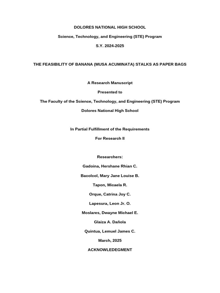 Research Manuscript | PDF | Pulp (Paper) | Wood