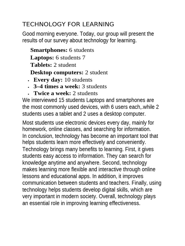 Technology For Learning | PDF