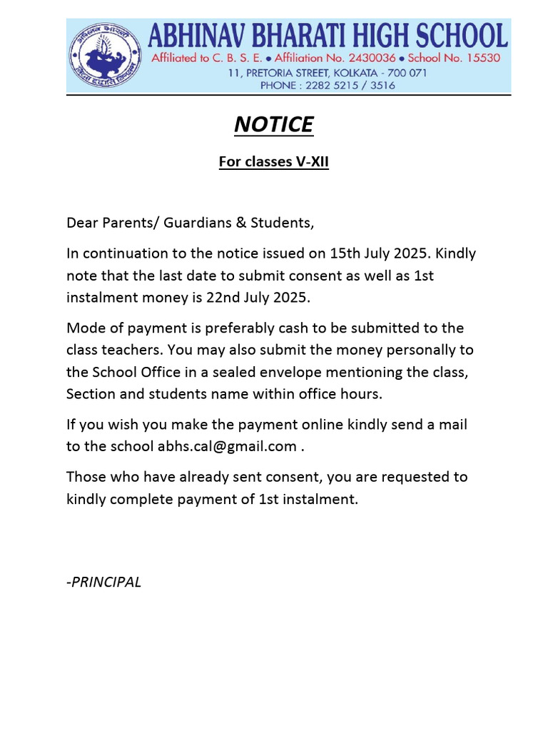 NOTICE of Excursion | PDF
