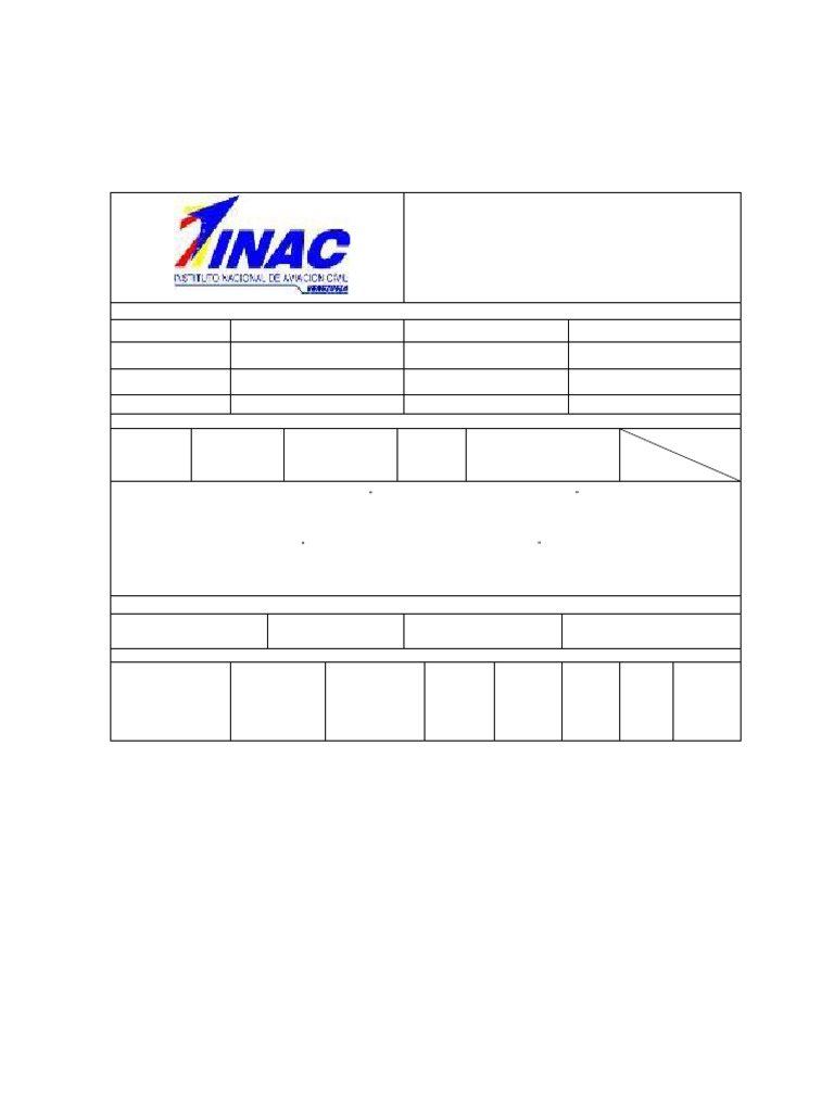 Forma INAC 43-003 RDS YV664T (01-03-2026) (1) | PDF | Avión de línea ...