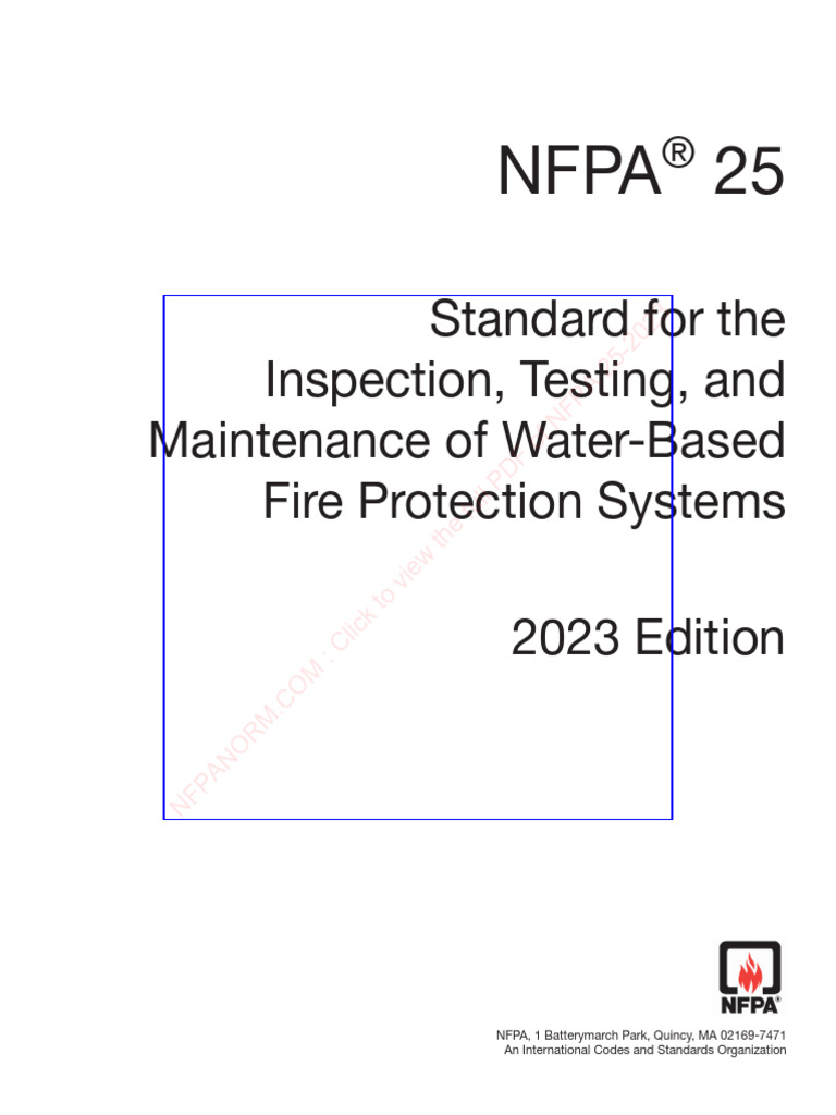 Nfpa 25 2023 | PDF