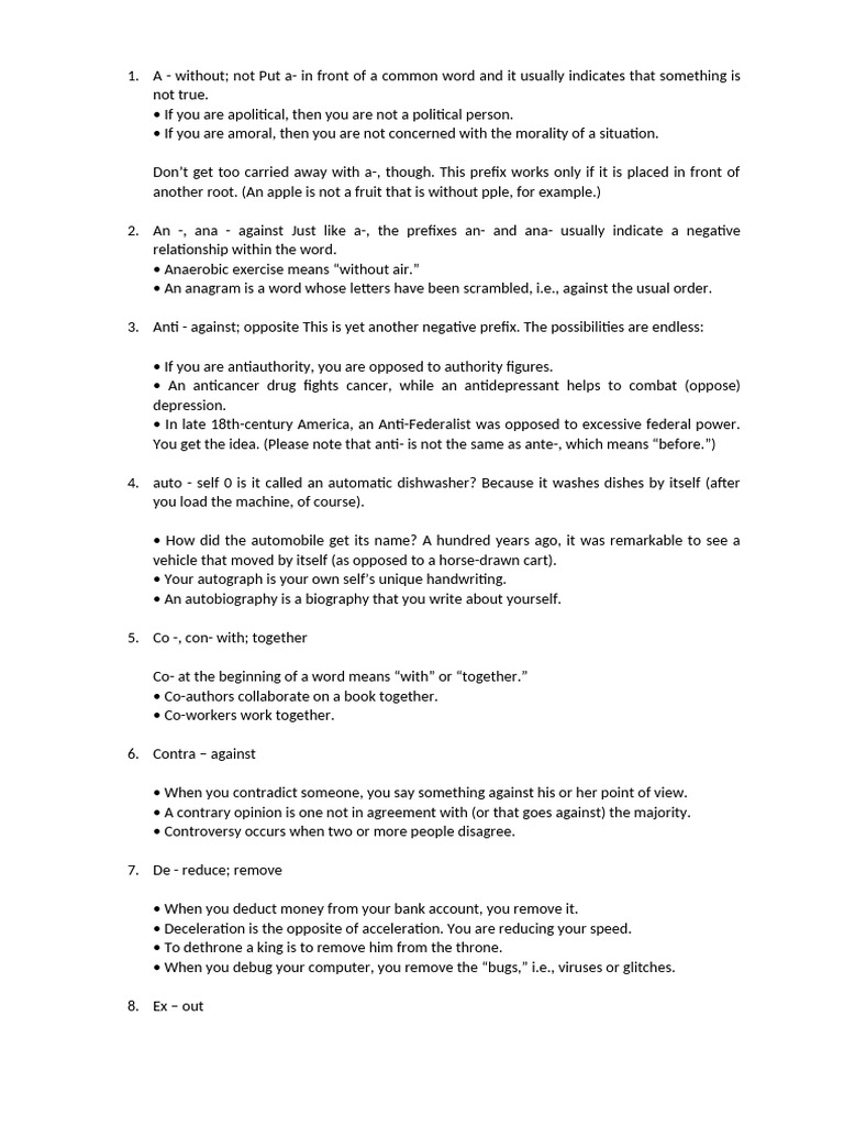 Prefix & Suffix (3048) | PDF