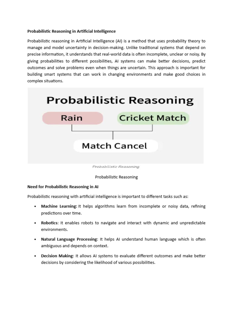 Probabilistic Reasoning in Artificial Intelligence | PDF | Artificial ...
