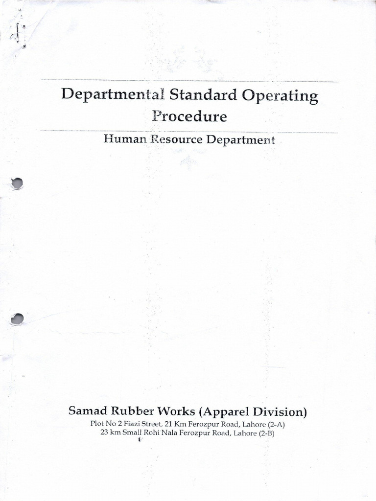 Samad HR Manual | PDF