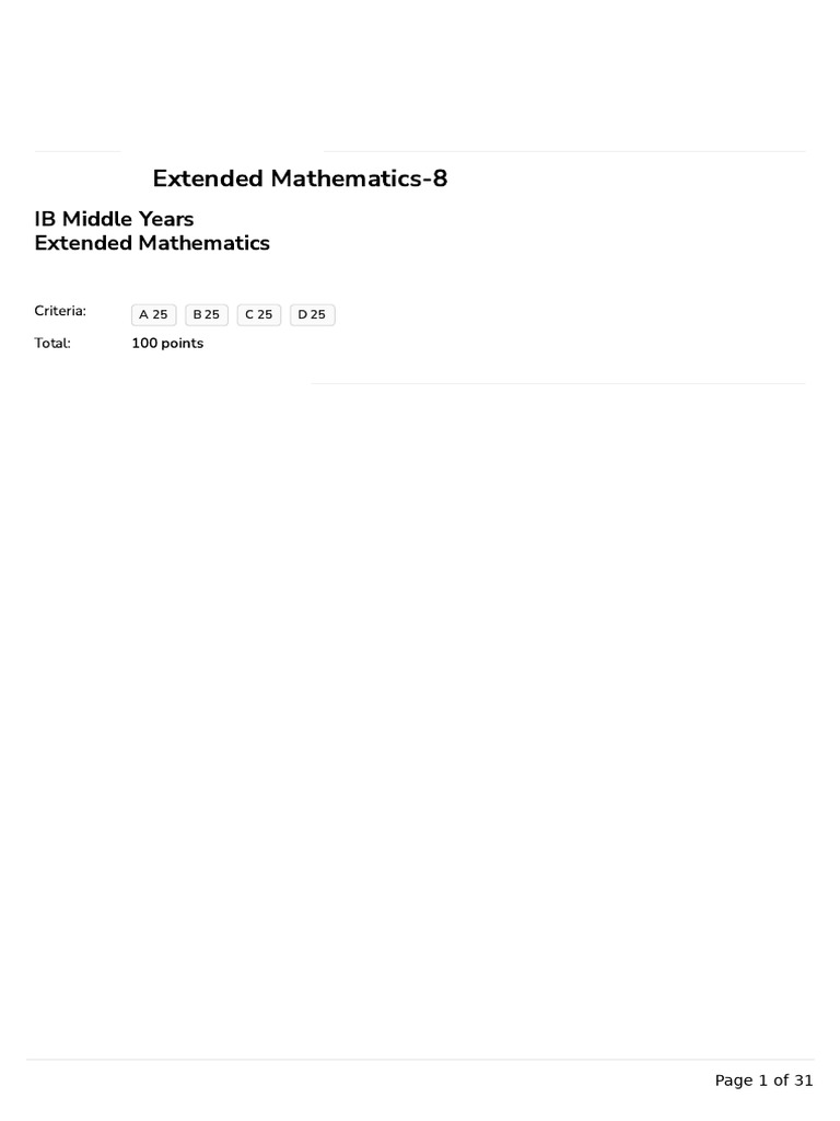 MYP 45 Extended Mathematics 8 QP | PDF | Function (Mathematics)