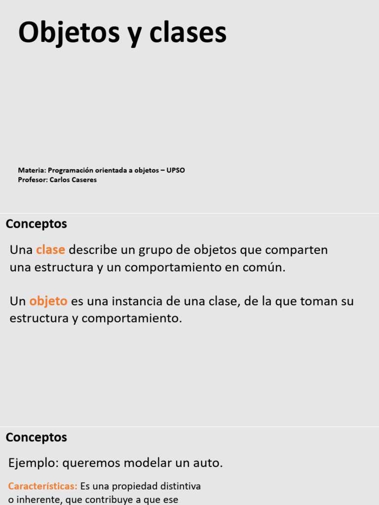 3.1 - Objetos y Clases - UML y Convenciones - POO 2025 | PDF | Objeto ...